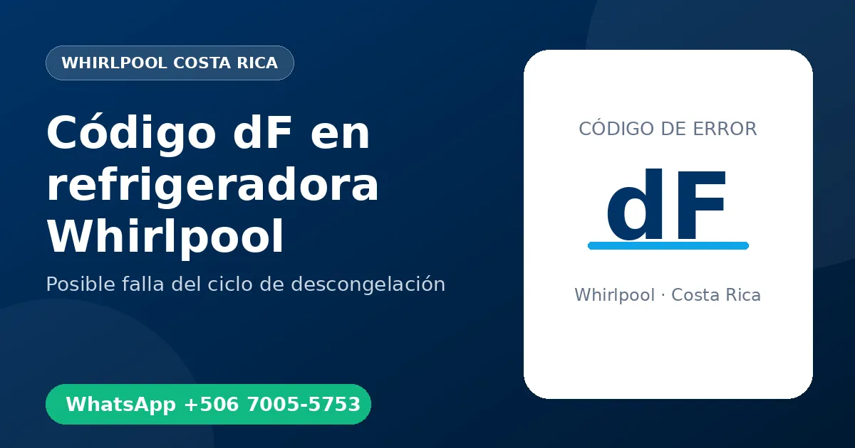 Código dF en refrigeradora Whirlpool