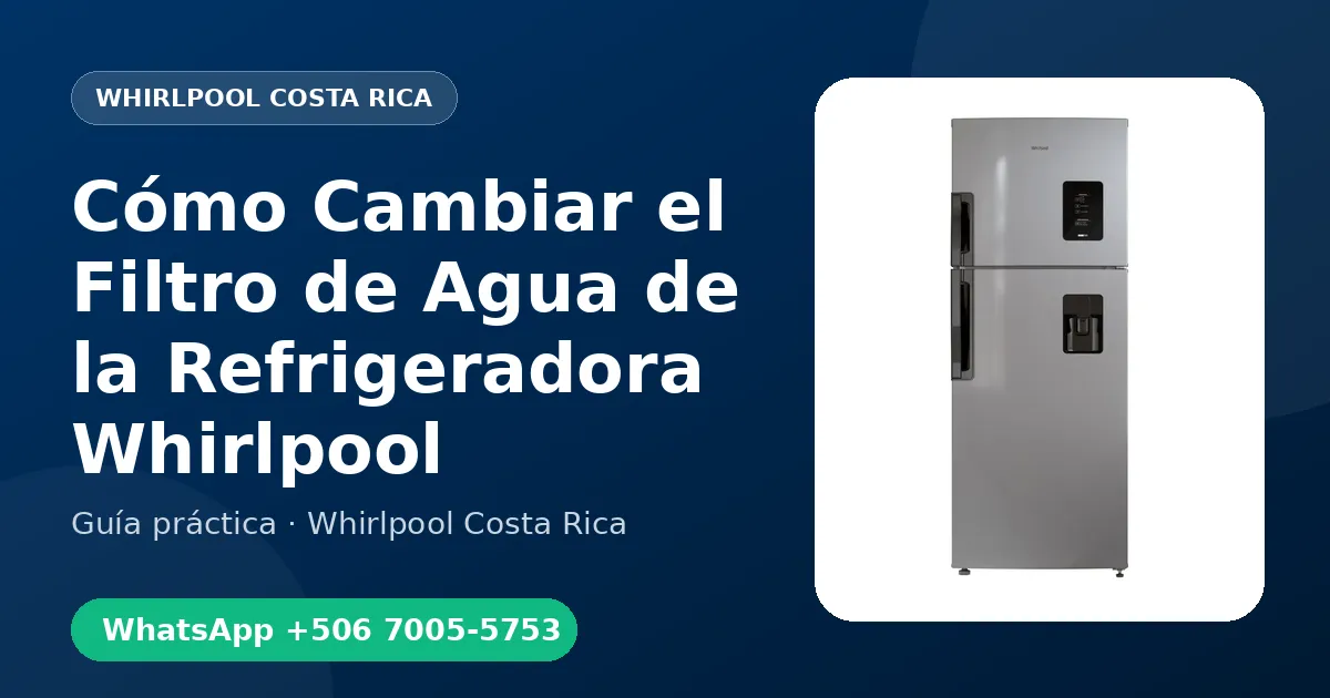 Cómo Cambiar el Filtro de Agua de la Refrigeradora Whirlpool