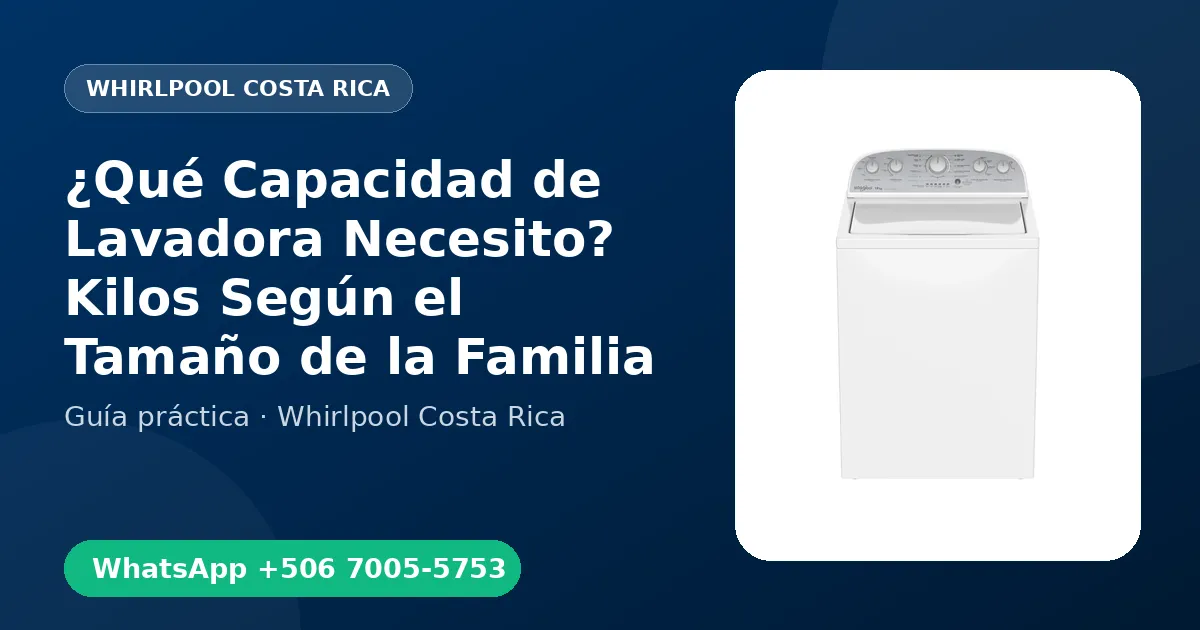 ¿Qué Capacidad de Lavadora Necesito? Kilos Según el Tamaño de la Familia