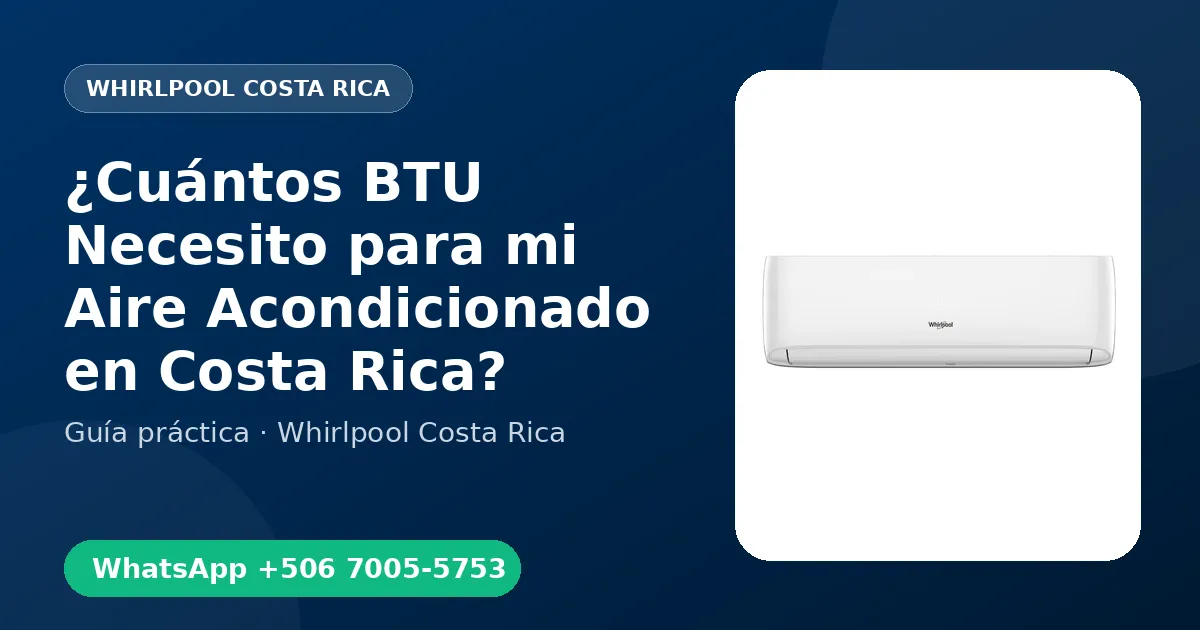 ¿Cuántos BTU Necesito para mi Aire Acondicionado en Costa Rica?