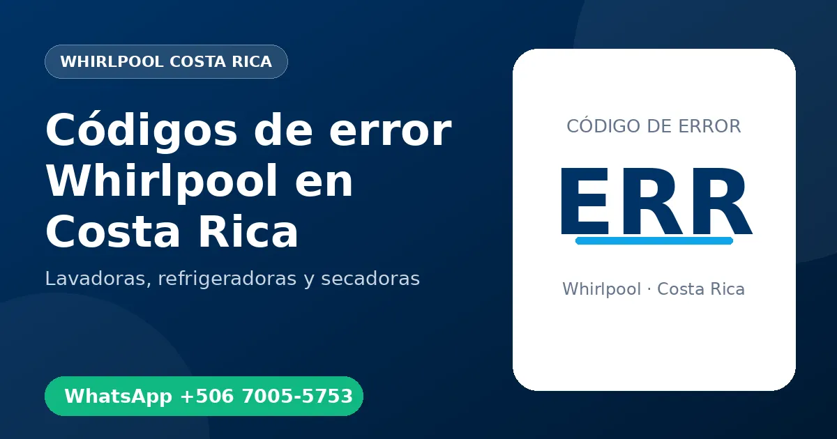 Códigos de error Whirlpool