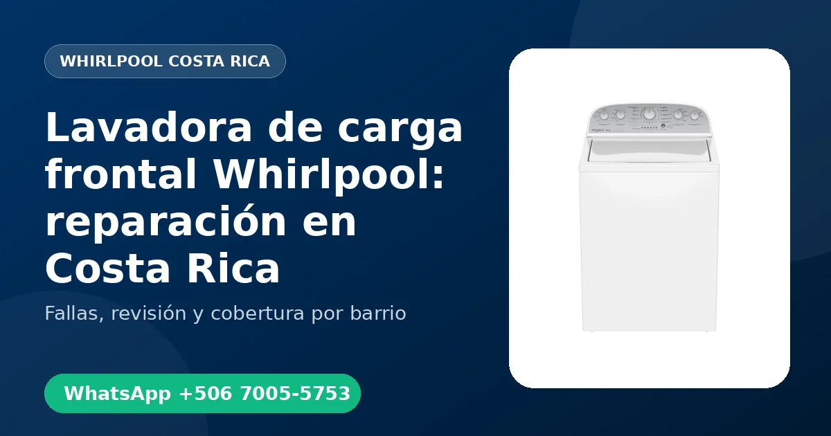 Lavadora de carga frontal Whirlpool en Hatillo