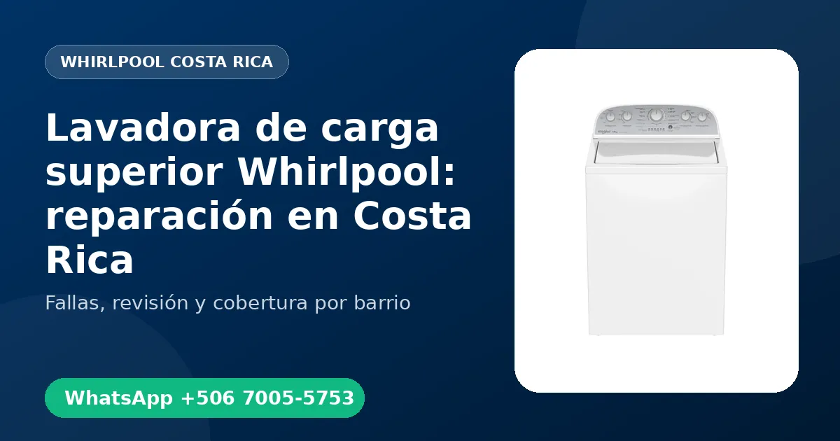 Lavadora de carga superior Whirlpool en Hatillo