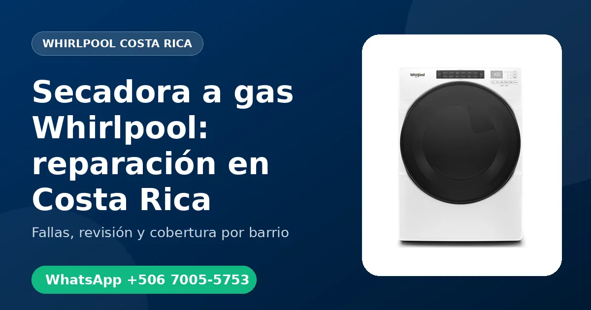 Secadora a gas Whirlpool en Barva