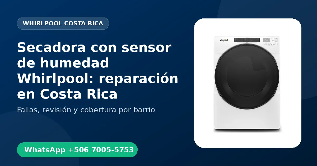 Secadora con sensor de humedad Whirlpool en Barva
