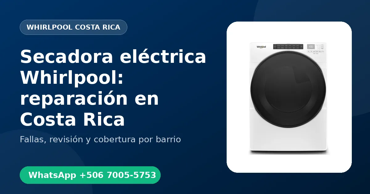 Secadora eléctrica Whirlpool en Barva