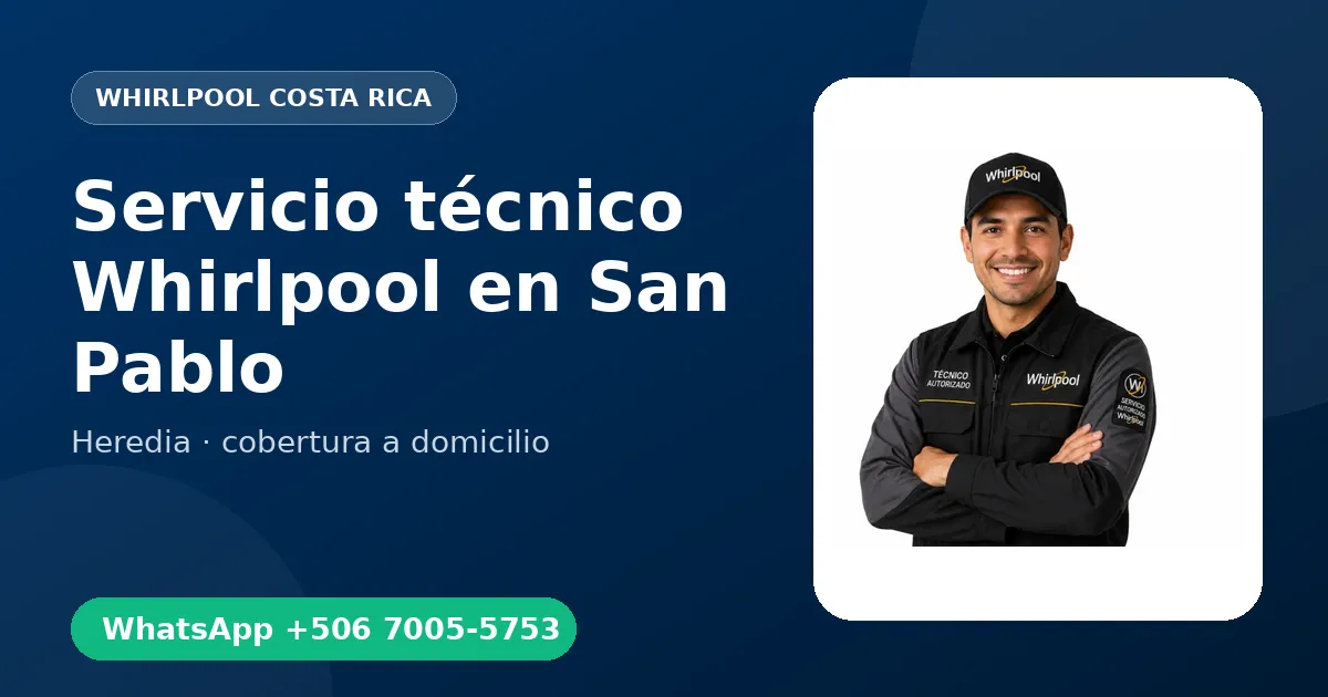 Técnico a domicilio Whirlpool en San Pablo